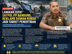 Langkah Cepat Satpol PP Bandung, Reklame Rawan Roboh Jadi Target Penertiban