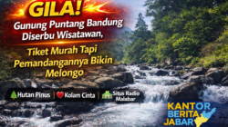 GILA! Gunung Puntang Bandung Diserbu Wisatawan, Tiket Murah Tapi Pemandangannya Bikin Melongo