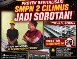Diduga Gunakan Baja Ringan Tak Sesuai Spesifikasi, Proyek Revitalisasi SMPN 2 Cilimus Jadi Sorotan