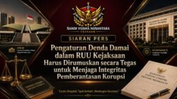 Yayasan Sandi Yudha Nusantara Dorong Pengaturan Denda Damai di RUU Kejaksaan Lebih Tegas